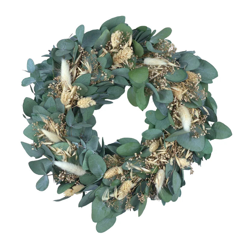 Eukalyptskranz-trockenblumenkranz-wandkranz-tischkranz