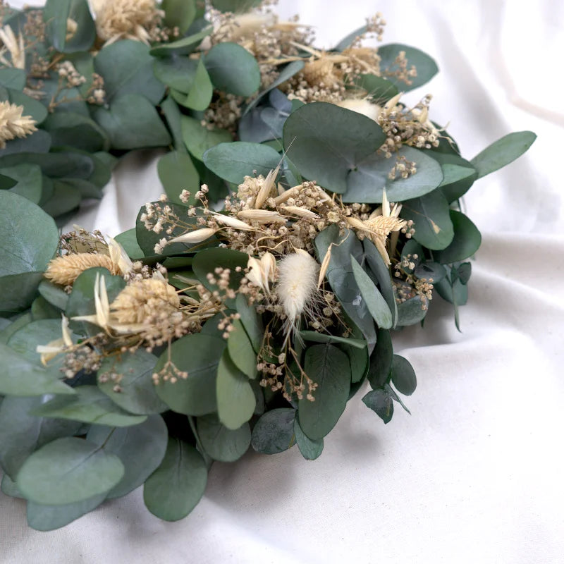 Eukalyptskranz-trockenblumenkranz-wandkranz-tischkranz