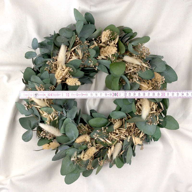 Eukalyptskranz-trockenblumenkranz-wandkranz-tischkranz