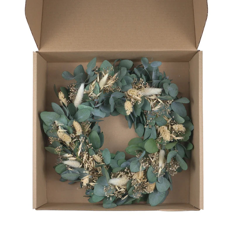 Eukalyptskranz-trockenblumenkranz-wandkranz-tischkranz