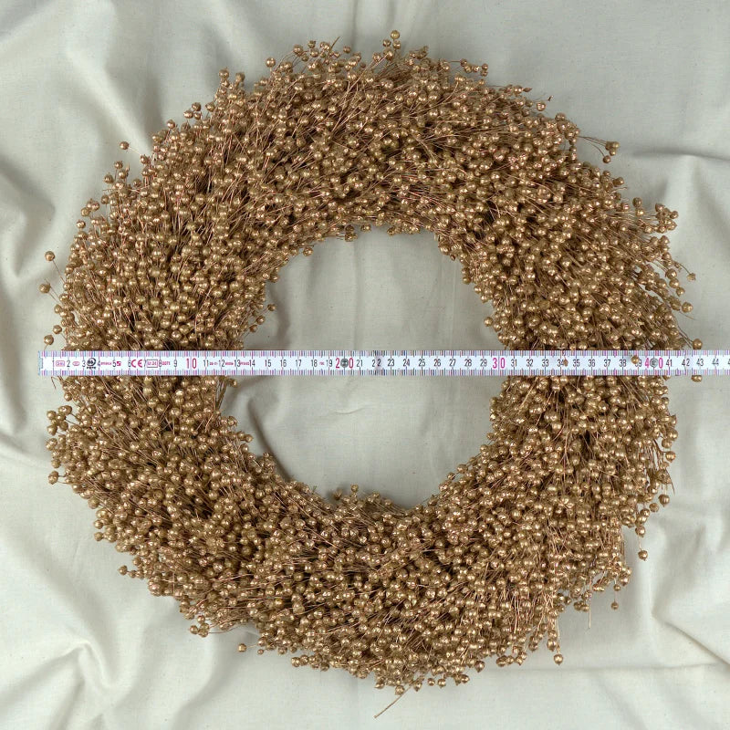 Trockenblumenkranz - Flachs gold Ø 40 cm