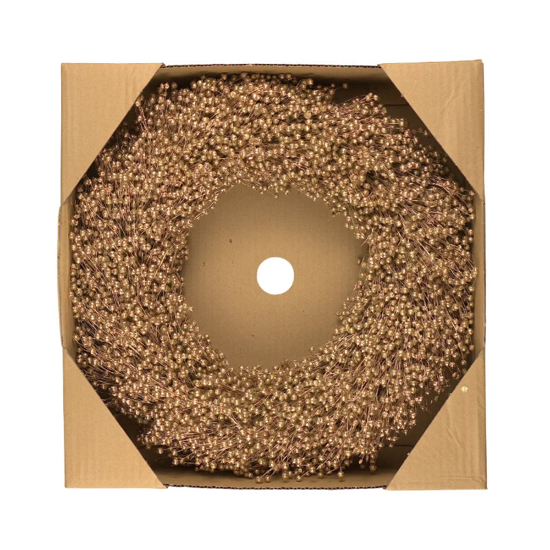 Trockenblumenkranz - Flachs gold Ø 40 cm