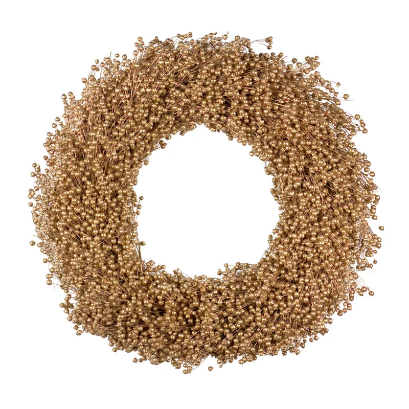 Trockenblumenkranz - Flachs gold Ø 40 cm