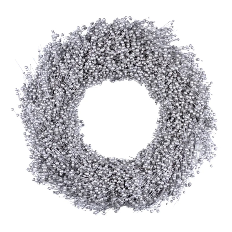 Trockenblumenkranz - Flachs silber Ø 40 cm