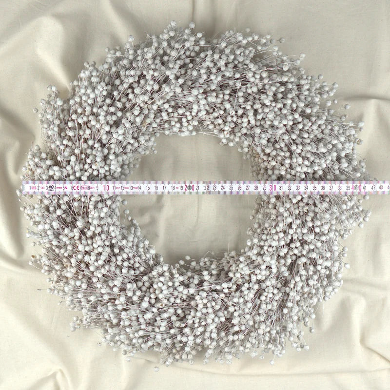 Trockenblumenkranz - Flachs weiß Ø 40 cm