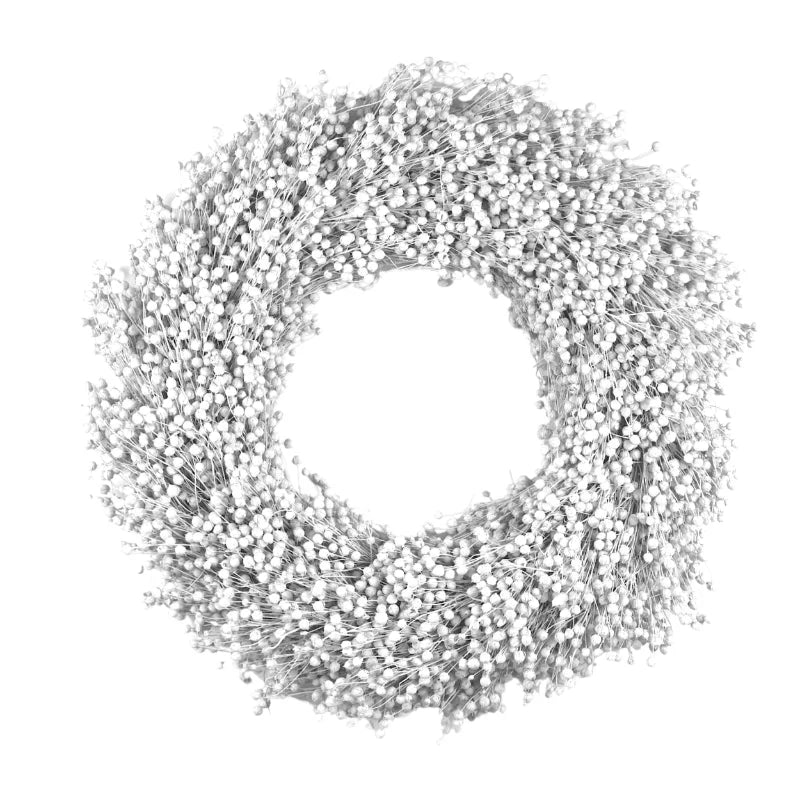 Trockenblumenkranz - Flachs weiß Ø 40 cm