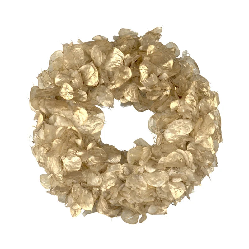 Trockenblumenkranz - Lunaria - Gold Ø 30 cm