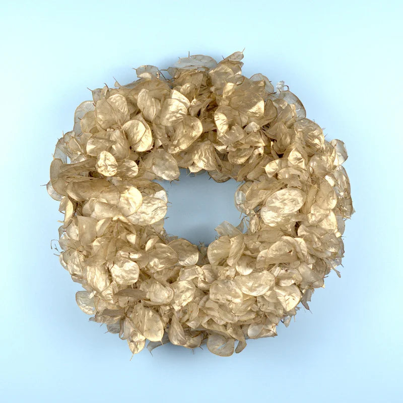 Trockenblumenkranz - Lunaria - Gold Ø 30 cm