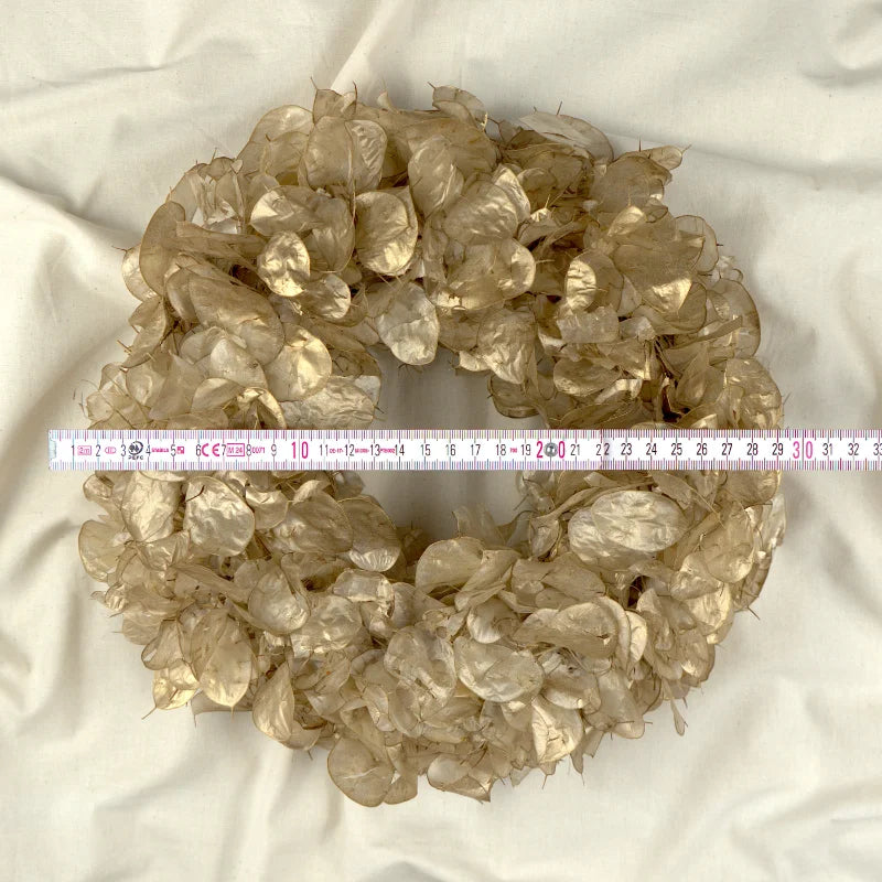 Trockenblumenkranz - Lunaria - Gold Ø 30 cm