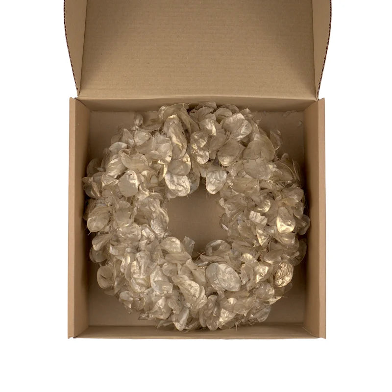 Trockenblumenkranz - Lunaria - Gold Ø 30 cm