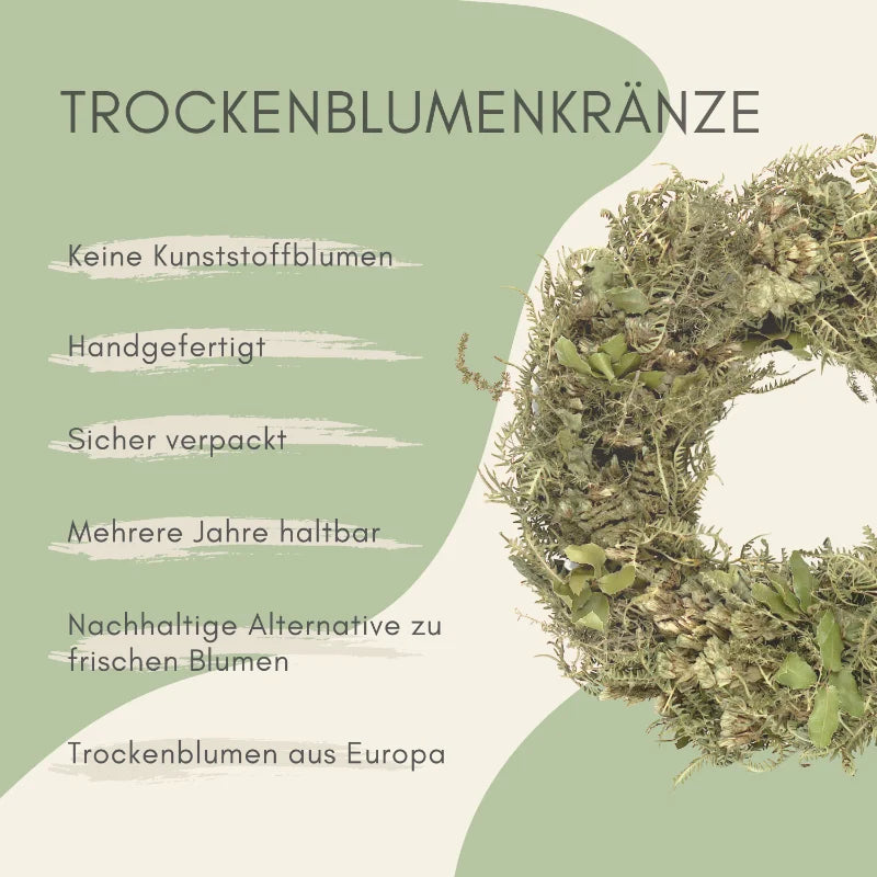 Trockenblumenkranz - All Season Grün Ø 40 cm