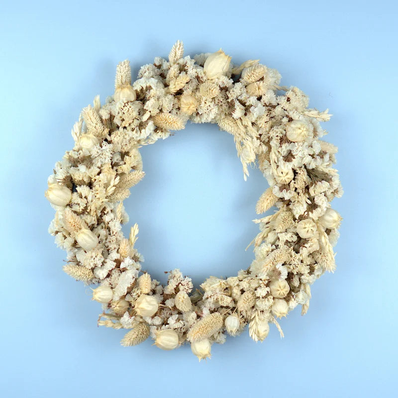 Trockenblumenkranz - Slim - Beige Ø 30 cm