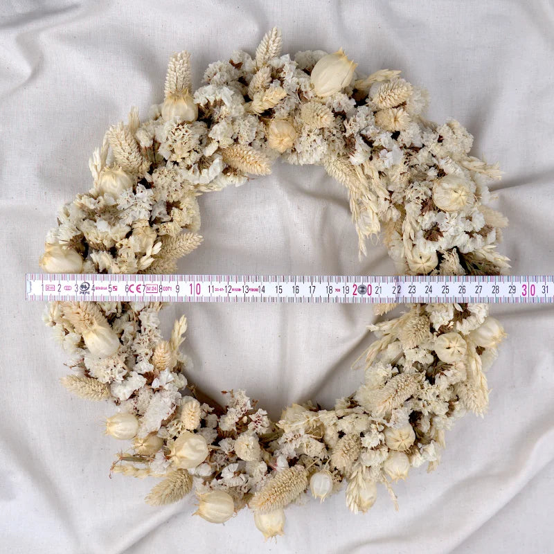 Trockenblumenkranz - Slim - Beige Ø 30 cm