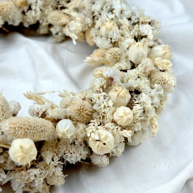 Trockenblumenkranz - Slim - Beige Ø 30 cm