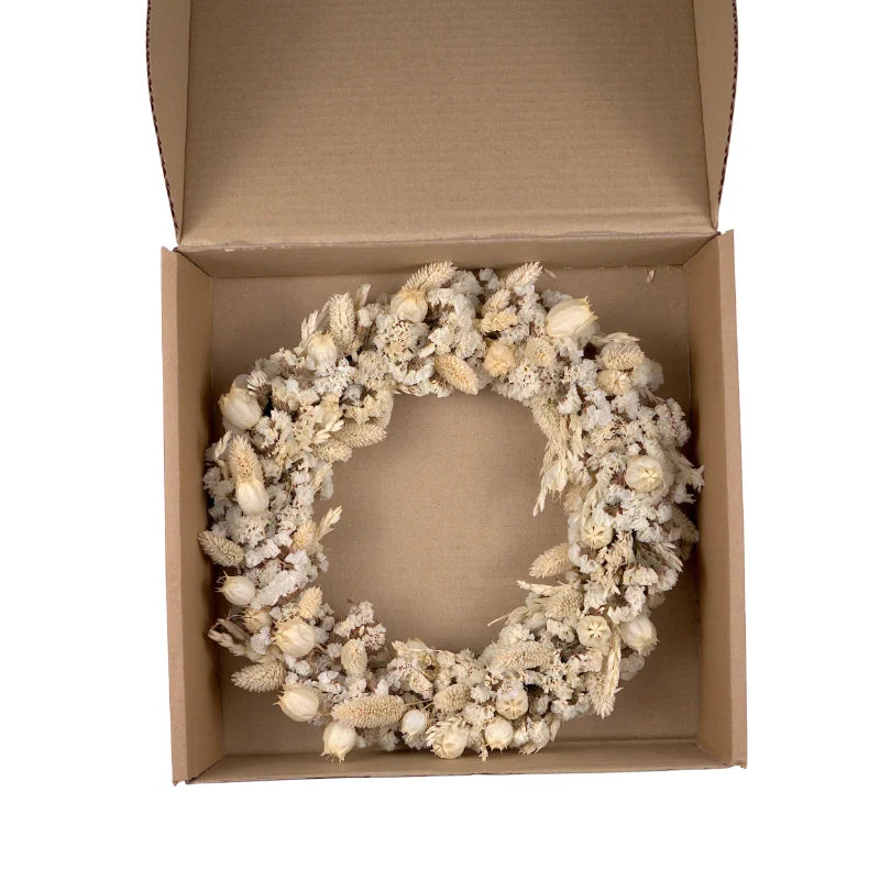 Trockenblumenkranz - Slim - Beige Ø 30 cm