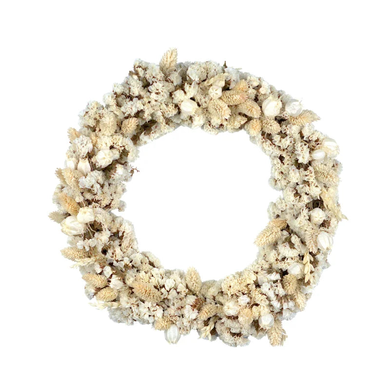 Trockenblumenkranz - Slim - Beige Ø 30 cm