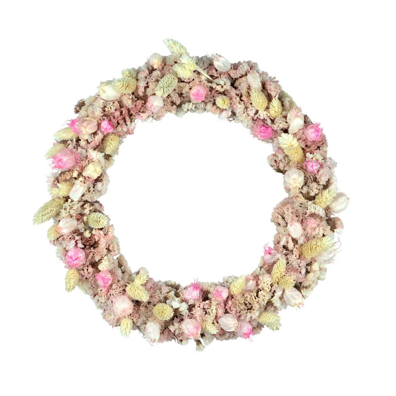 Trockenblumenkranz - Slim - Rosa Ø 30 cm