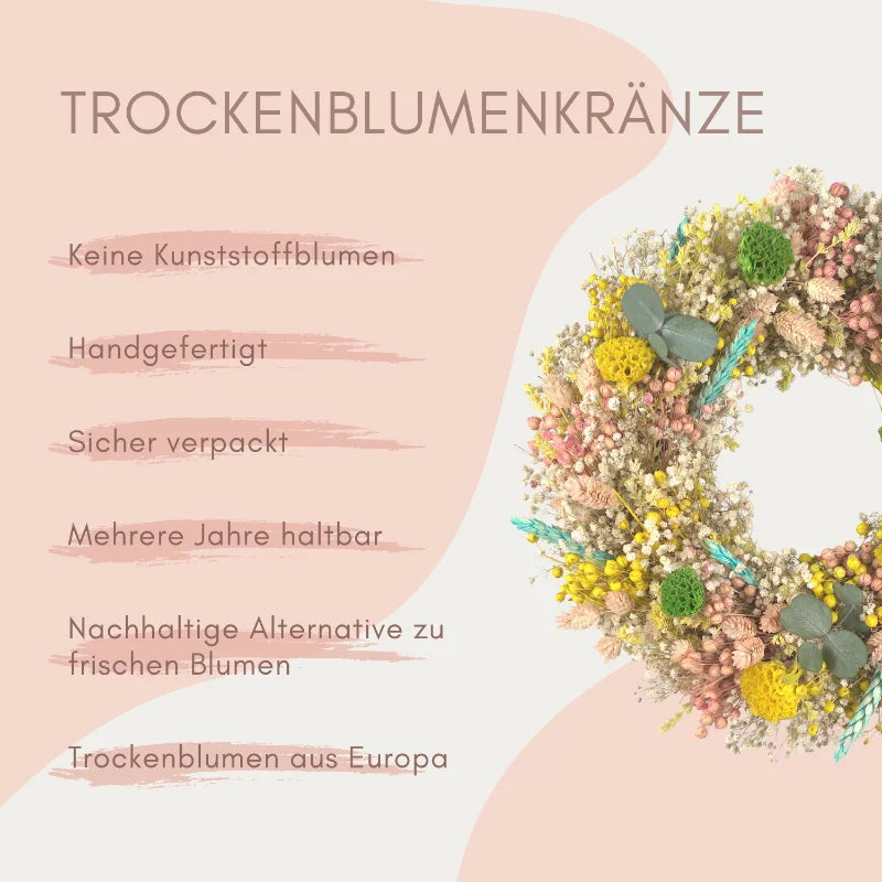 Trockenblumenkranz - Bunt Ø 30 cm