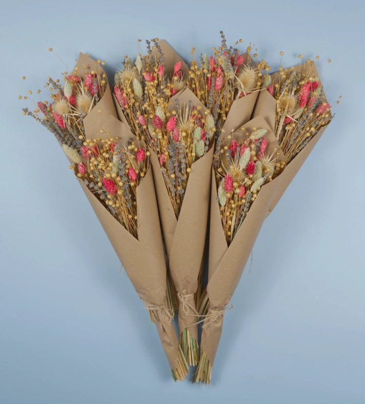 Trockenblumenstrauß Natur-Lila