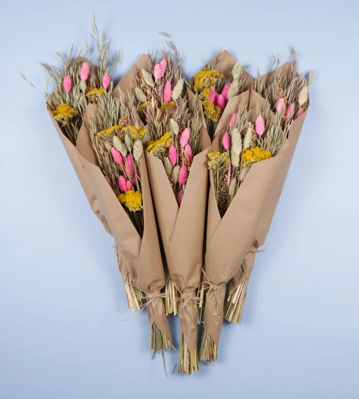 Trockenblumenstrauß Natur-Rosa