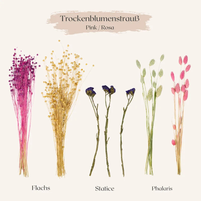 Trockenblumenstrauß Pink-Rosa